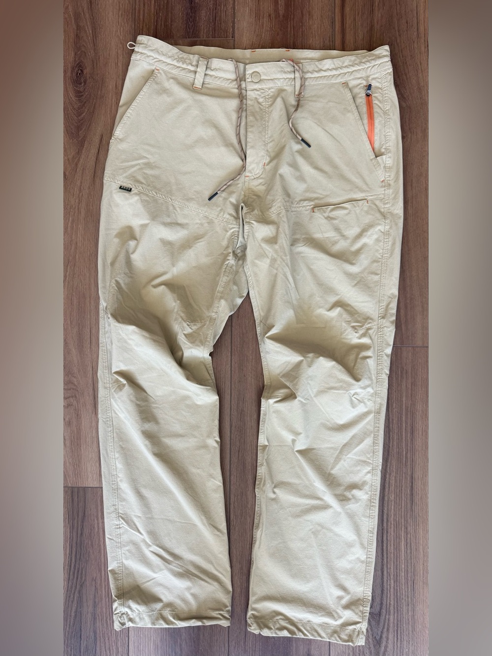 Howler Bros Shoalwater Tech Pants Men's 36X34 Khaki Tan Stretch Hiking Fishing